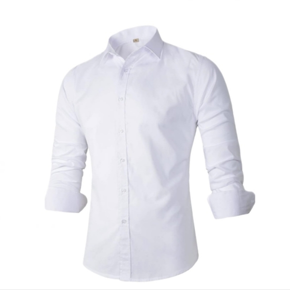 Beninos Mens Classic Button Down Dress Shirt Regular Fit - Picture 1 of 4